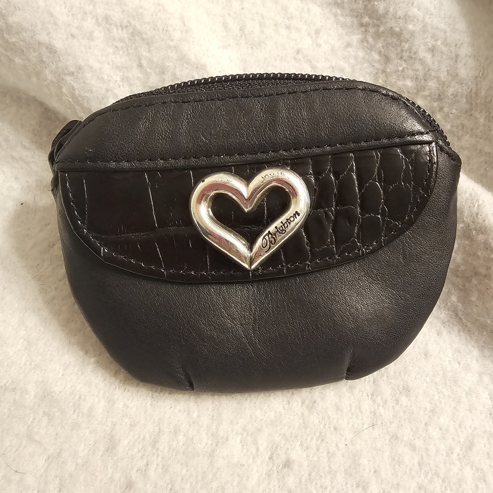 Brighton Vintage Heart Soft Leather Zippered Coin Purse